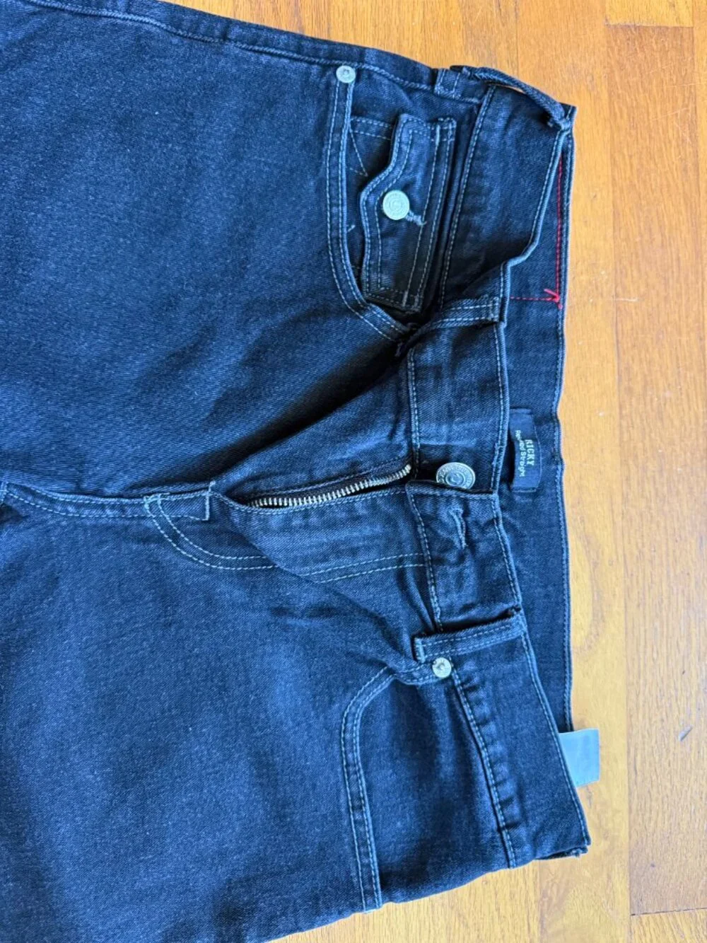 True Religion Ricky Relaxed Straight Denim Shorts - Black Wash, Size 32